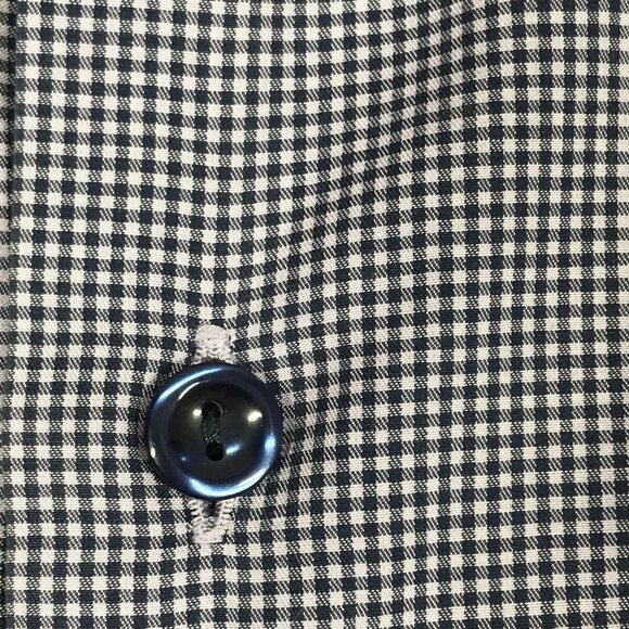 Eton Dress Shirt Mens 16.5 42 Blue White Gingham Check Contemporary Cotton - Picture 5 of 11